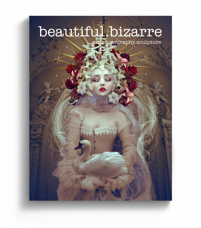 Natalia Shau digital art on the cover of Beautiful Bizarre art magazine
