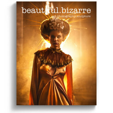 Miss Aniela fine art photography on the cover of Beautiful Bizarre art magazine