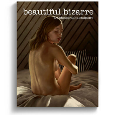 Aaron Nagel figurative realism painting on the cover of Beautiful Bizarre art magazine
