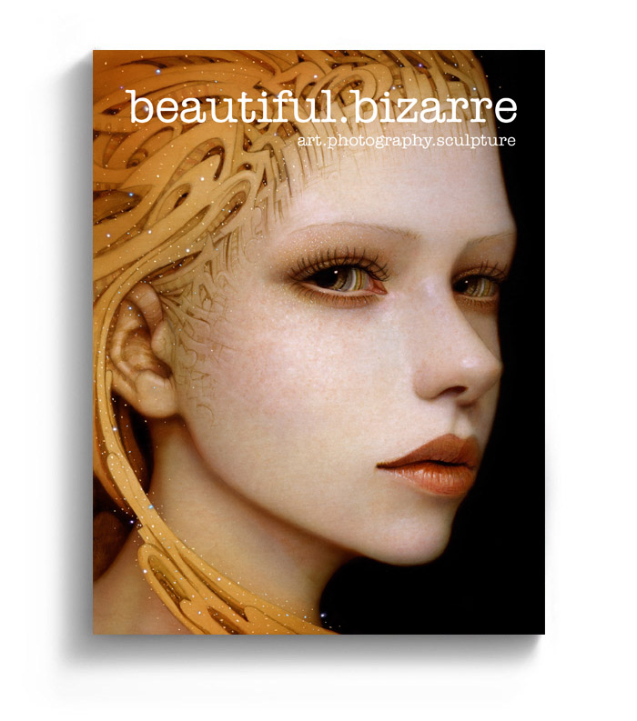 Naoto Hattori pop surrealism painting on the cover of Beautiful Bizarre art magazine