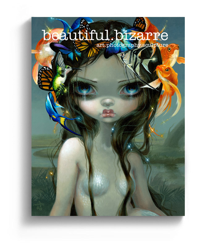 Jasmine Becket-Griffith pop surrealism painting on the cover of Beautiful Bizarre art Magazine